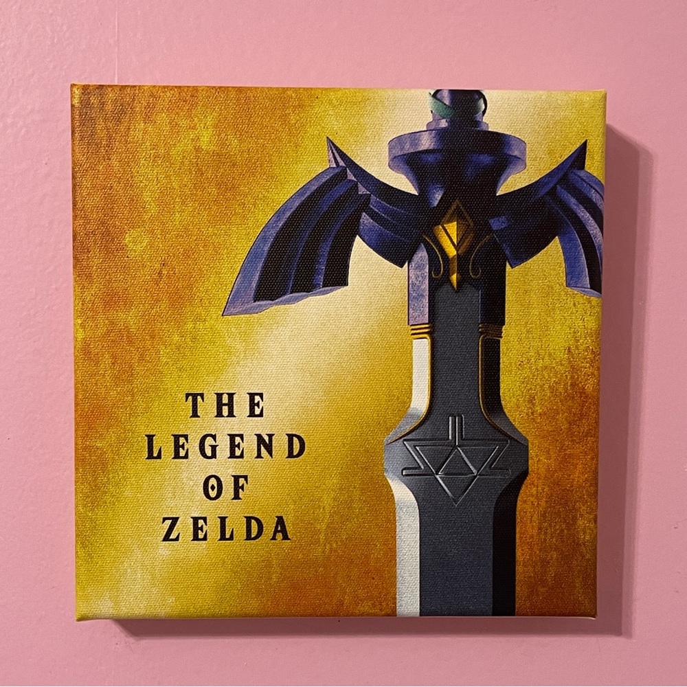 Legend of Zelda master sword link anime canvas picture wall hanging Nintendo